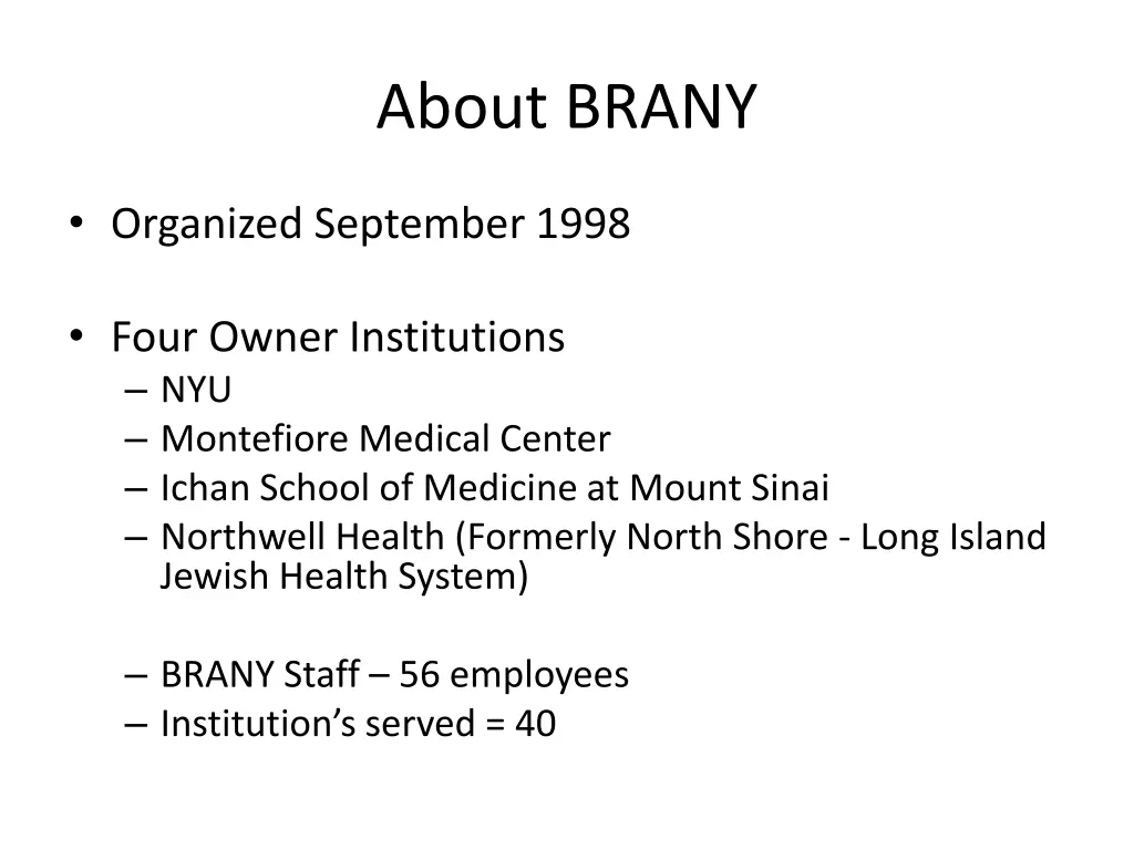 about brany