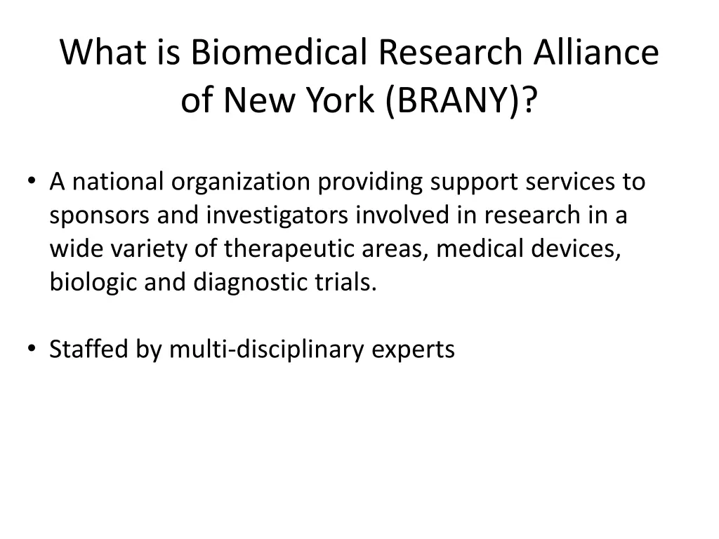 what is biomedical research alliance of new york