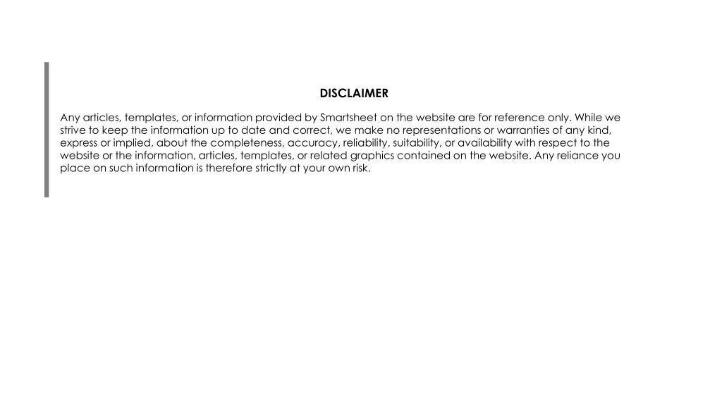 disclaimer
