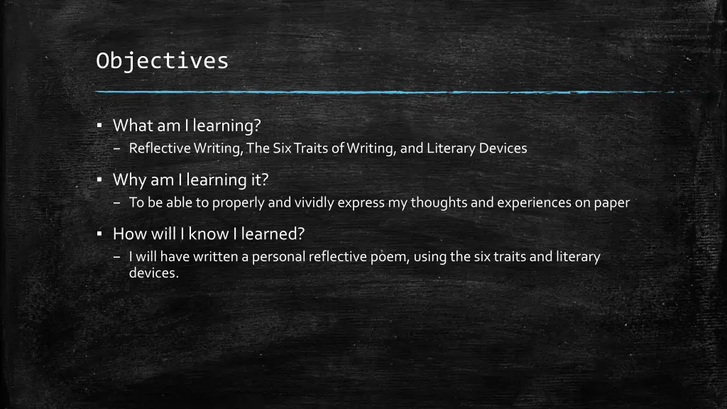 objectives