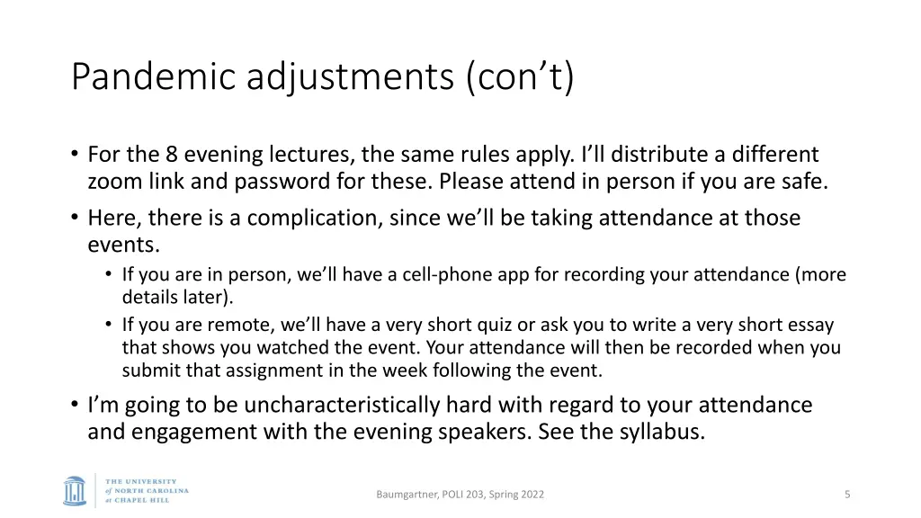 pandemic adjustments con t