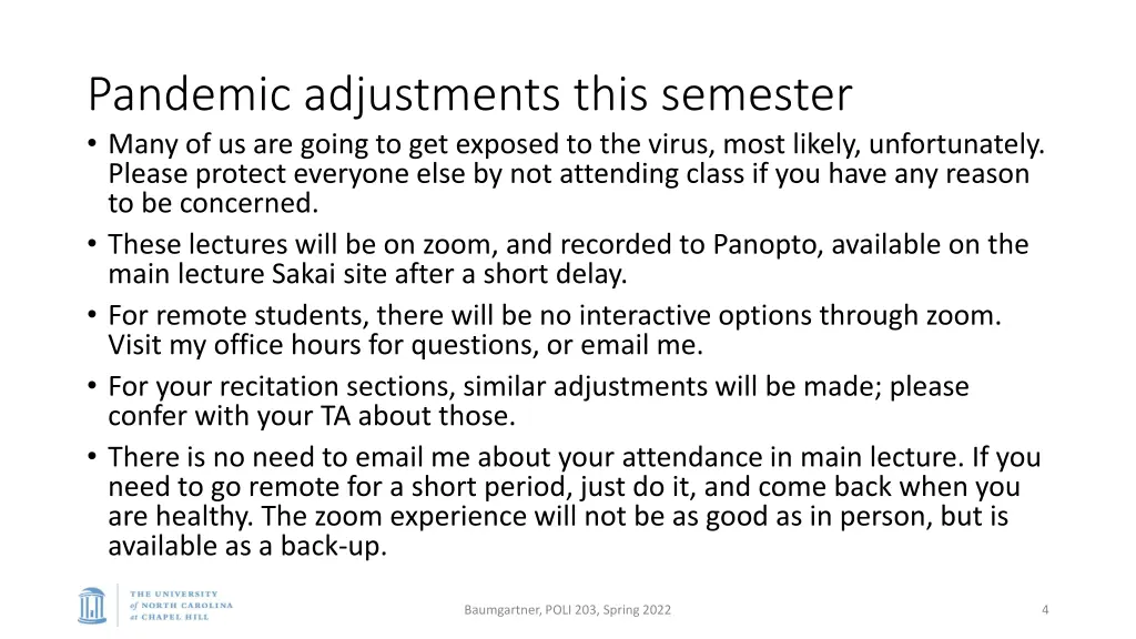 pandemic adjustments this semester many