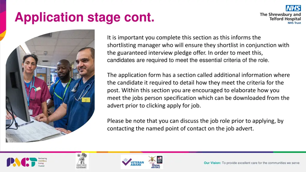 application stage cont