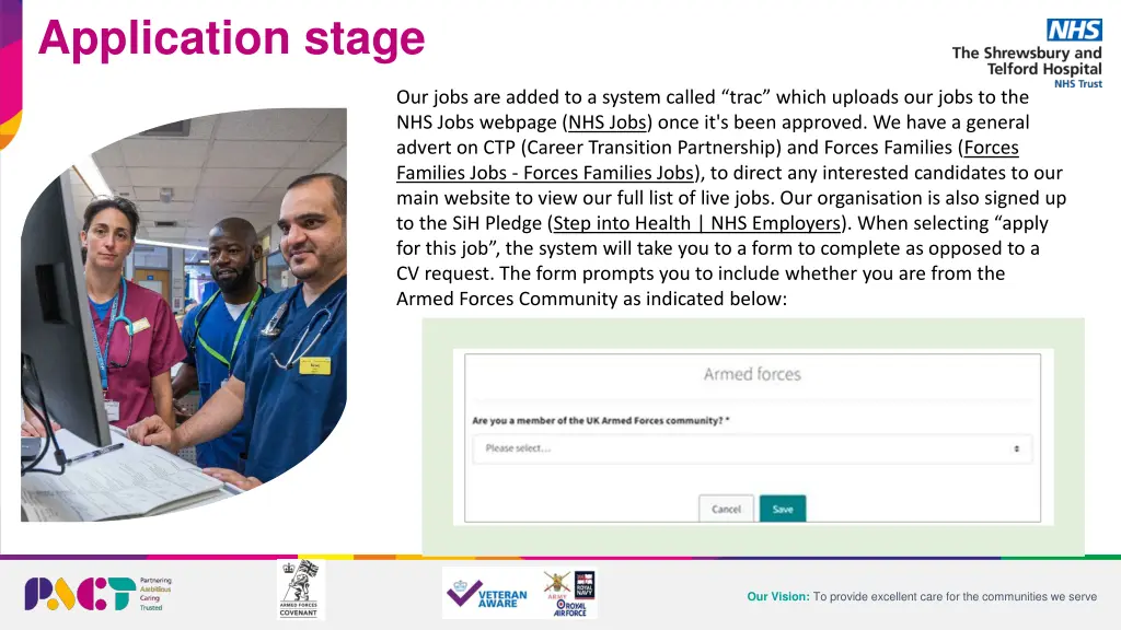 application stage