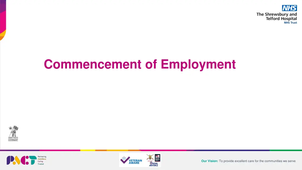 commencement of employment