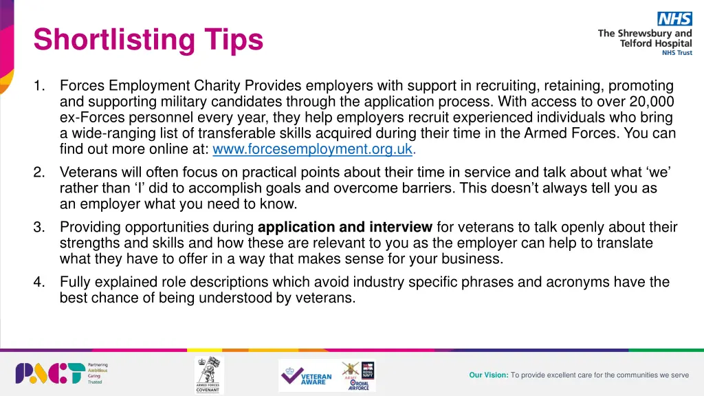 shortlisting tips