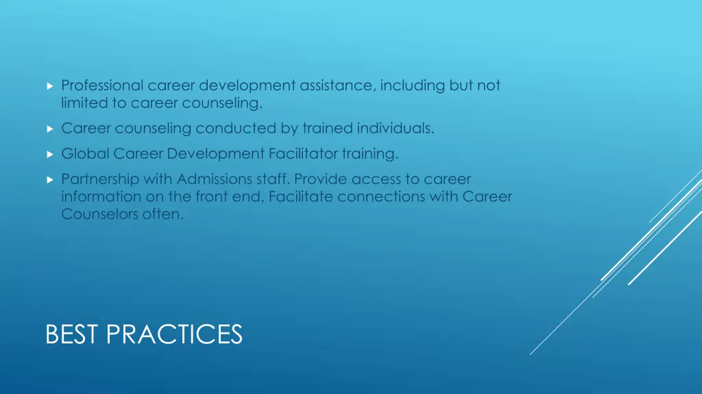 professional career development assistance