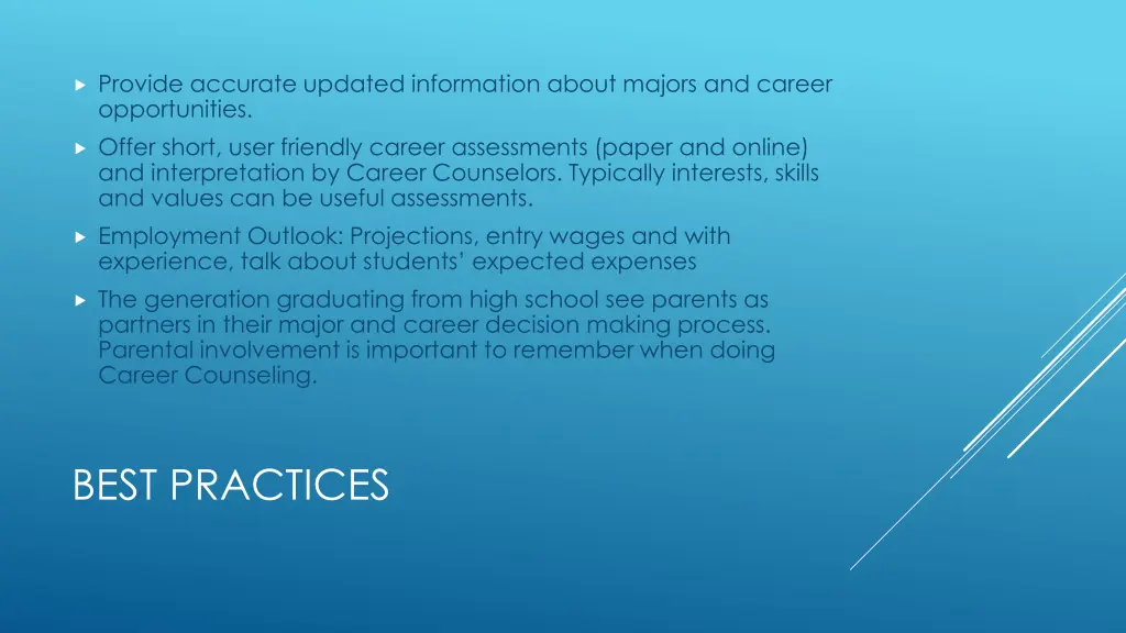 provide accurate updated information about majors