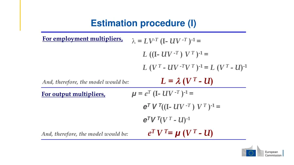 estimation procedure i