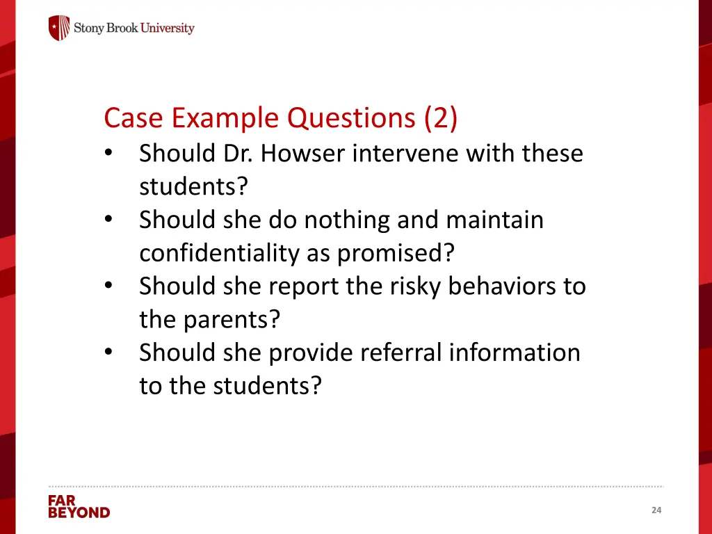 case example questions 2 should dr howser