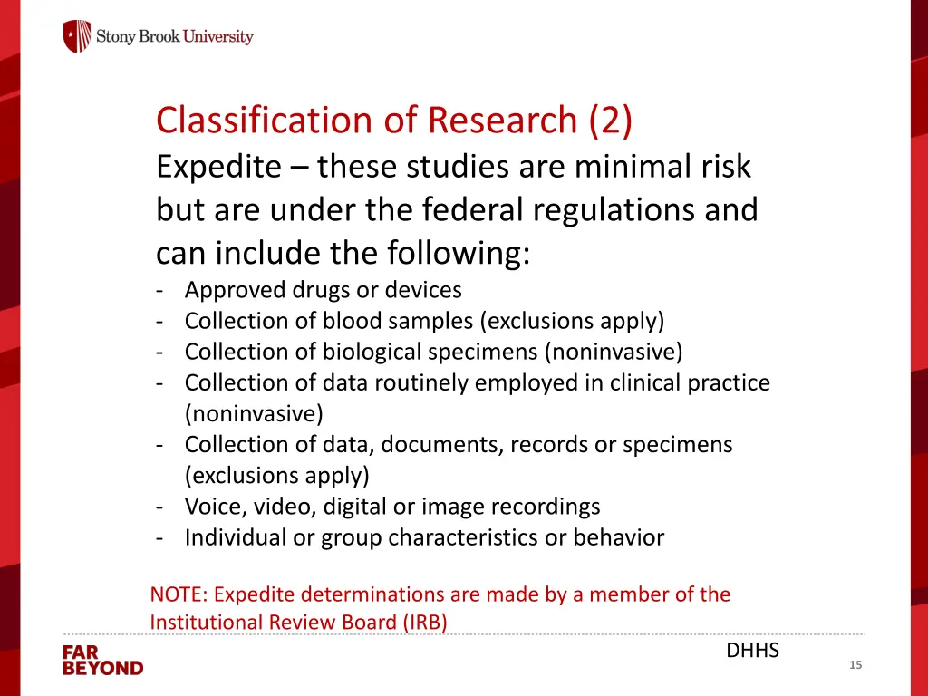 classification of research 2 expedite these