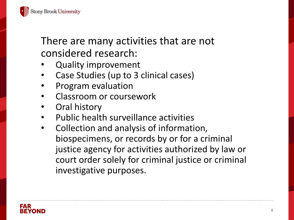 there are many activities that are not considered