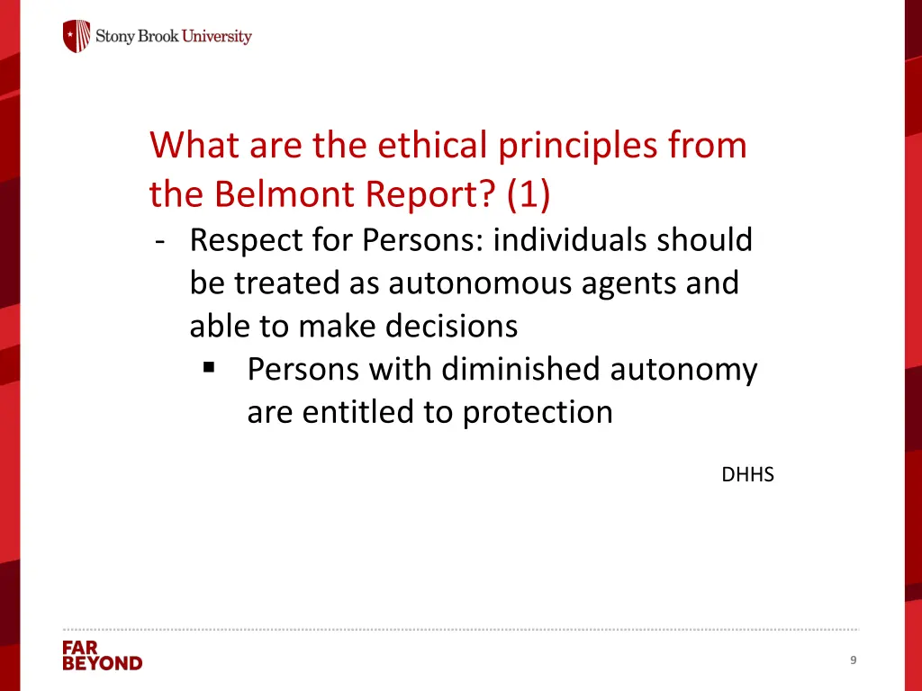 what are the ethical principles from the belmont