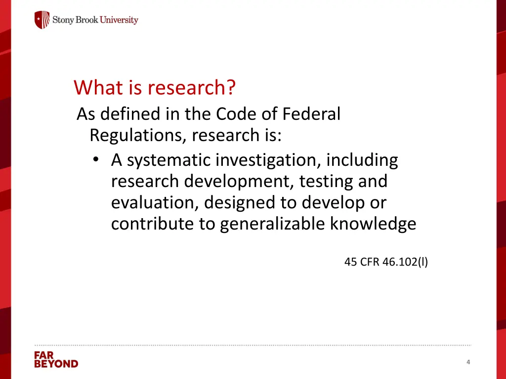 what is research as defined in the code