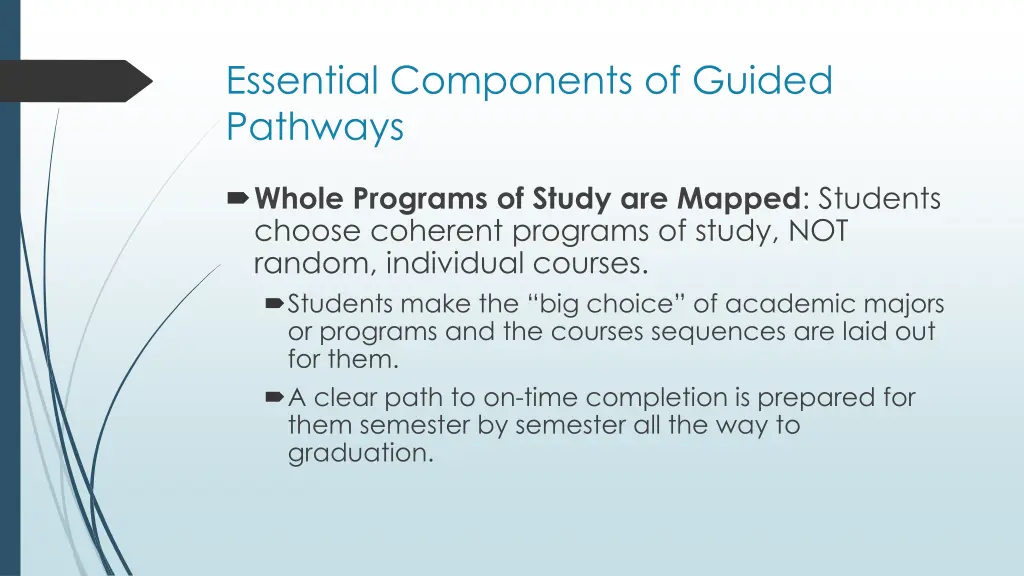 essential components of guided pathways 1