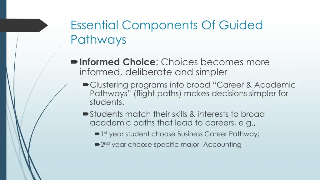 essential components of guided pathways
