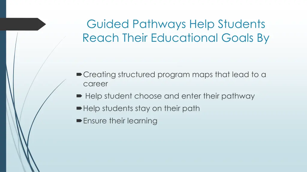 guided pathways help students reach their