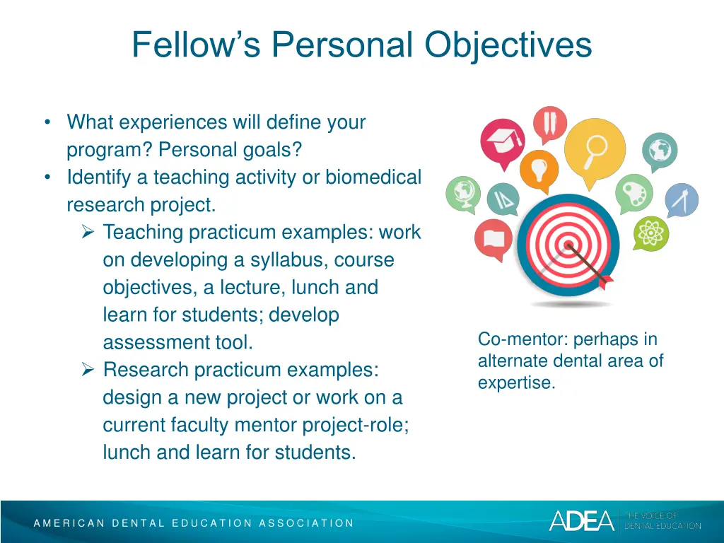 fellow s personal objectives