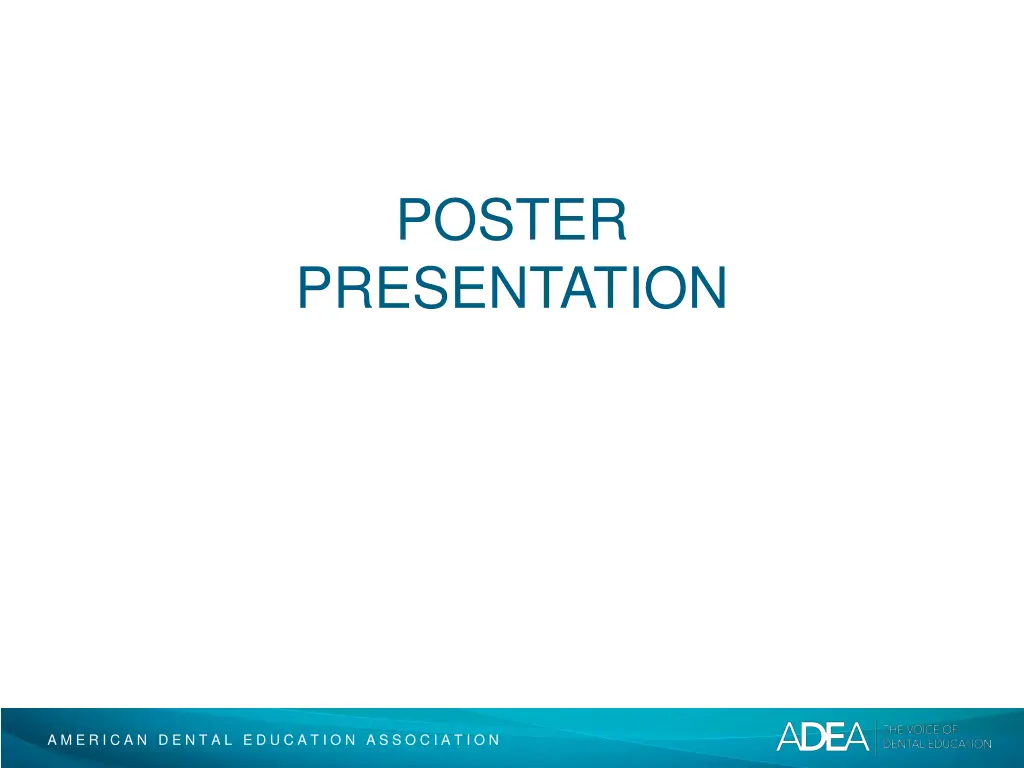 poster presentation