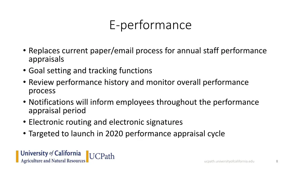e performance