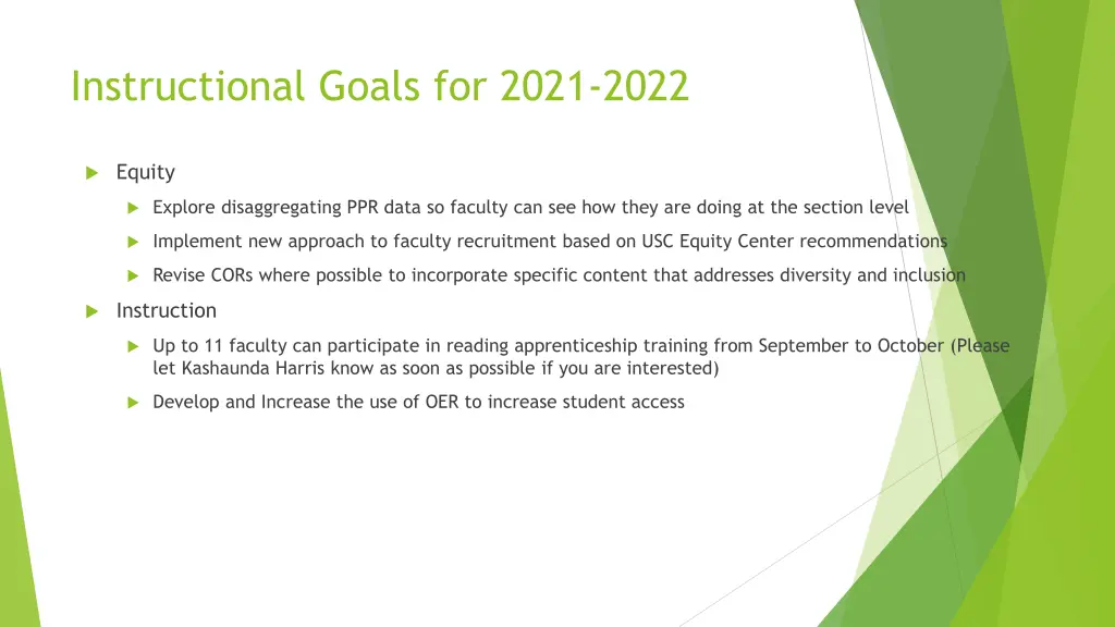 instructional goals for 2021 2022 1