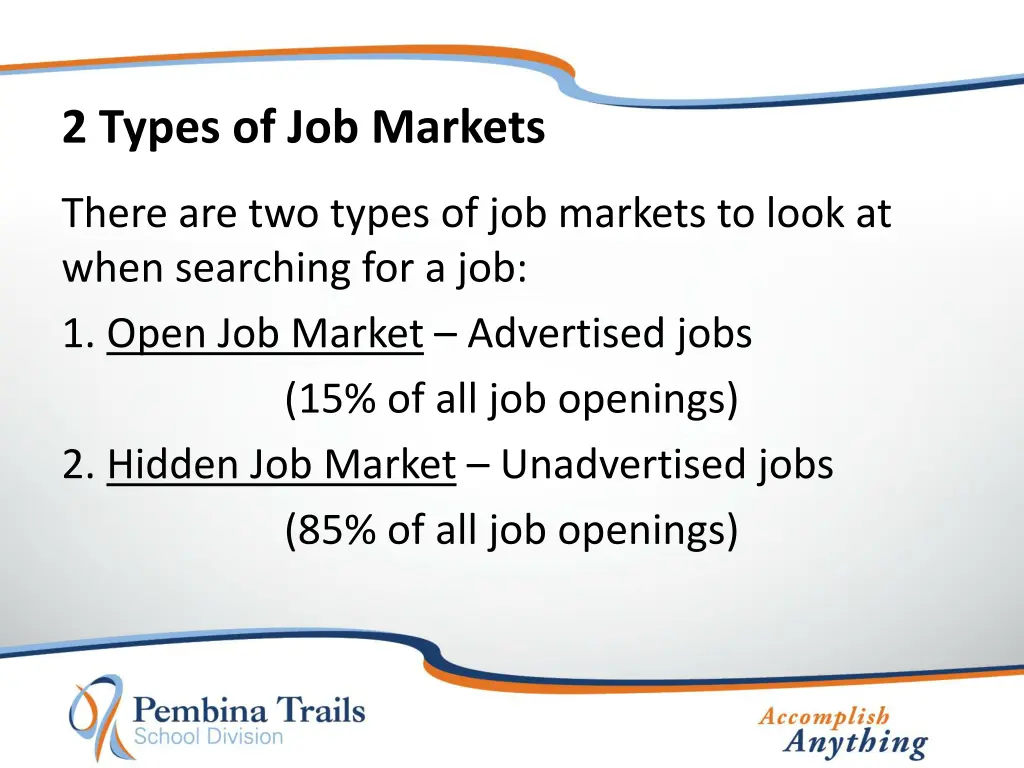2 types of job markets