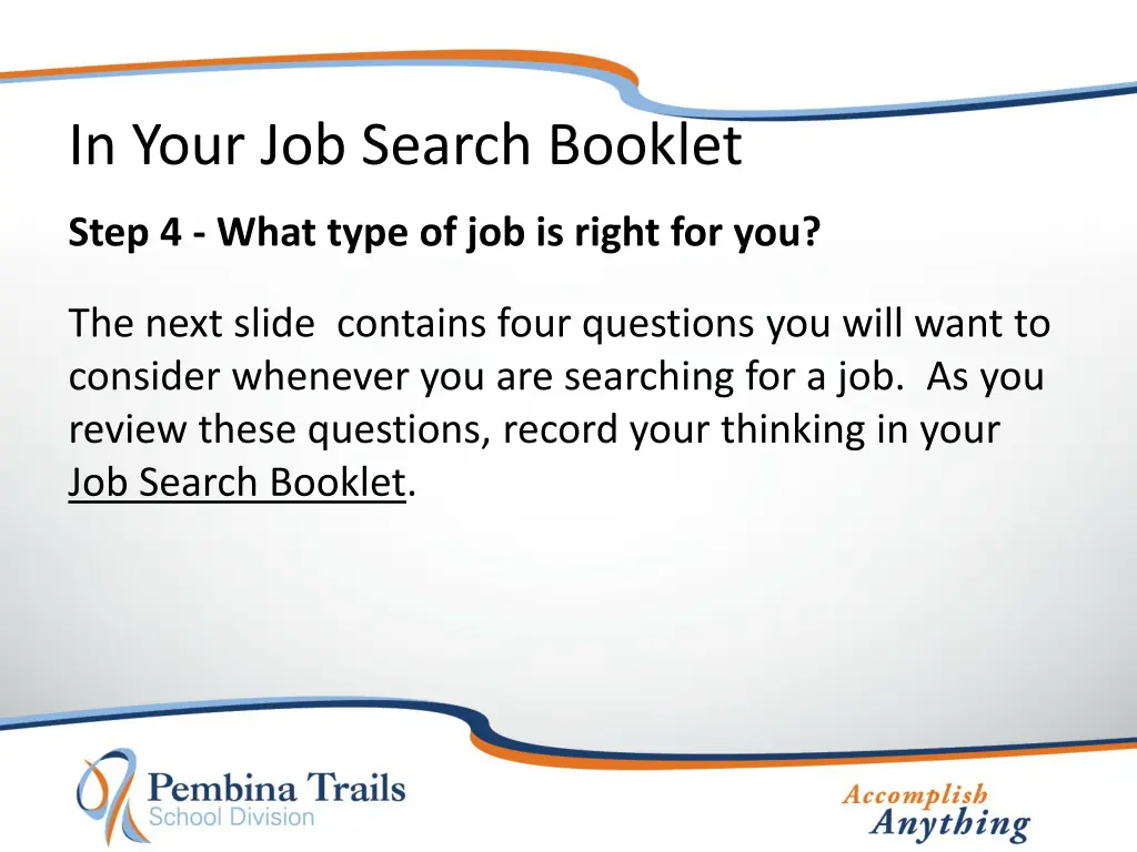 in your job search booklet 1