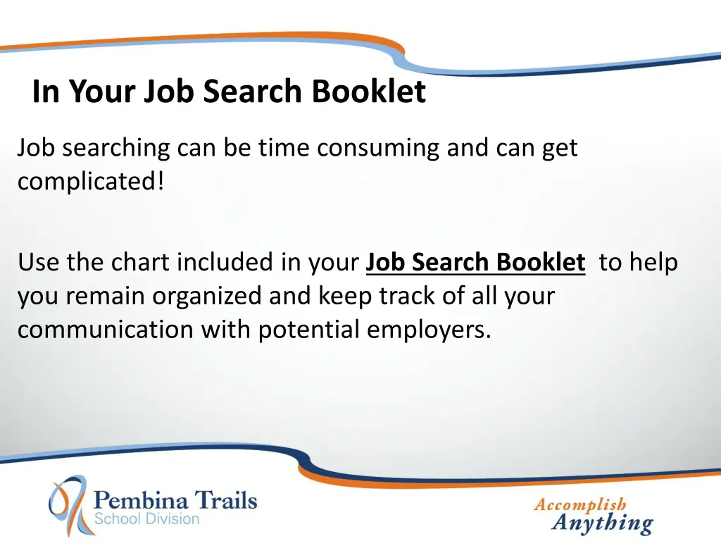 in your job search booklet 3