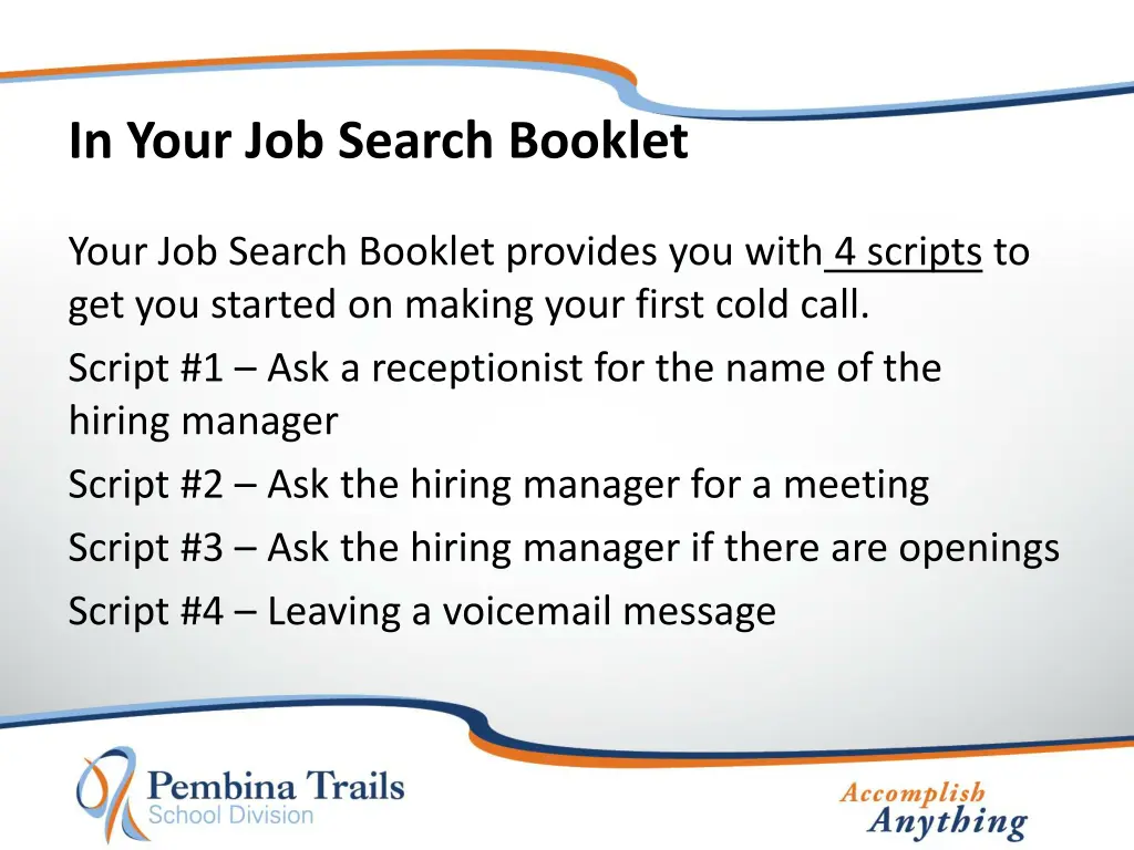 in your job search booklet 7