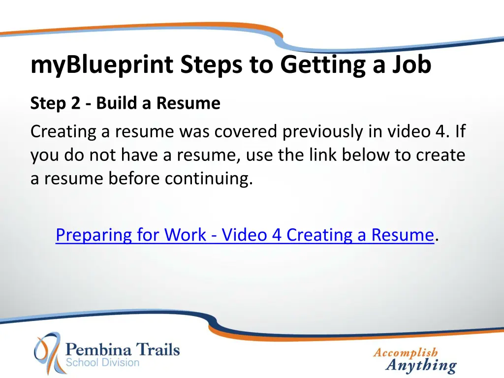 myblueprint steps to getting a job 1