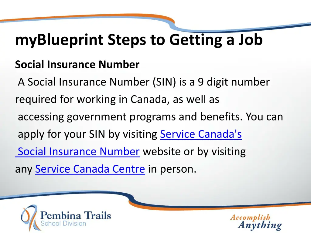 myblueprint steps to getting a job