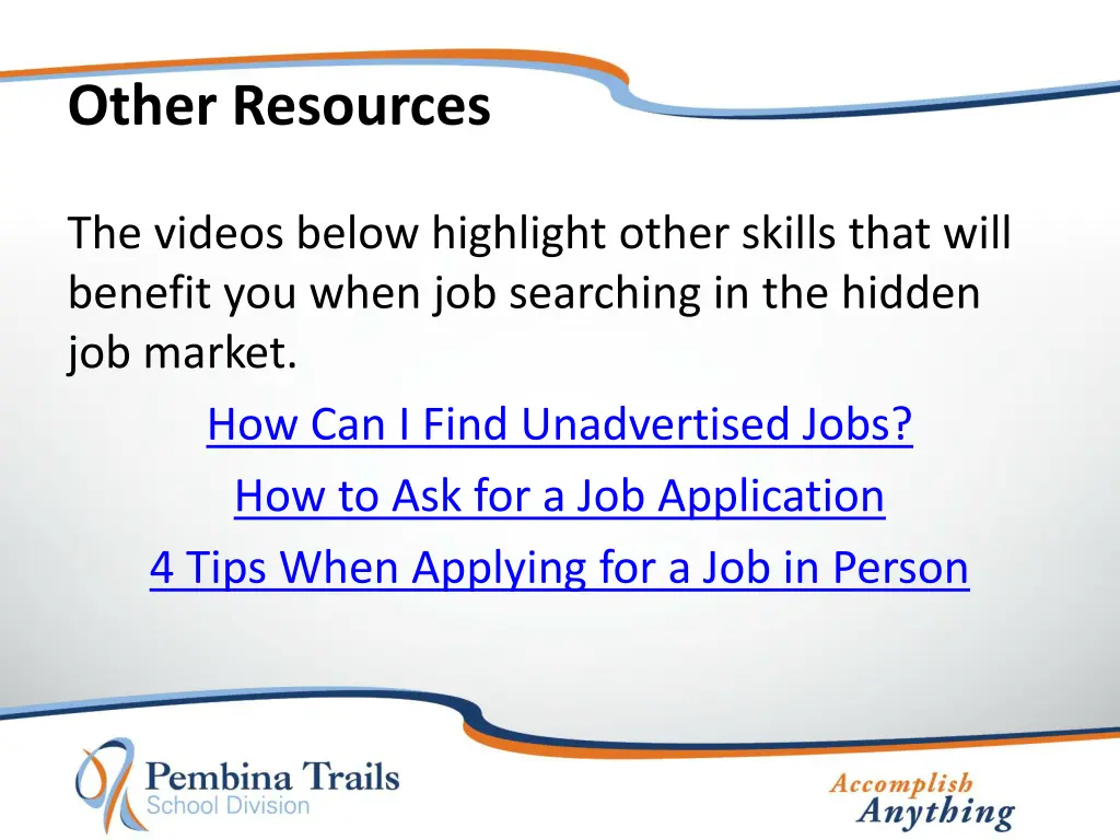 other resources