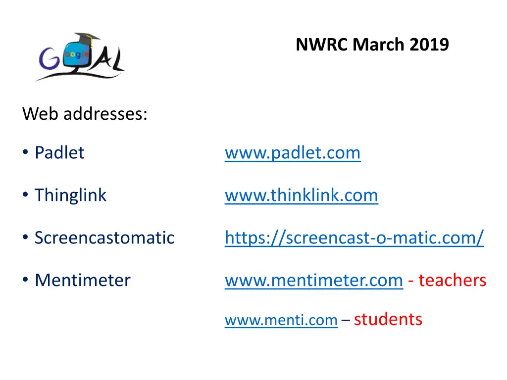 nwrc march 2019 2