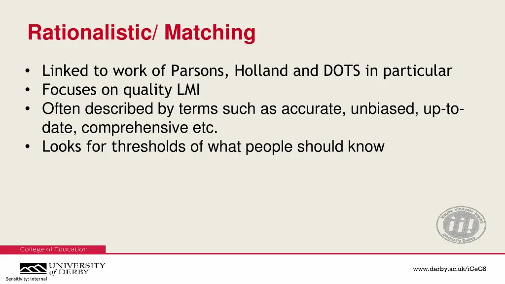 rationalistic matching