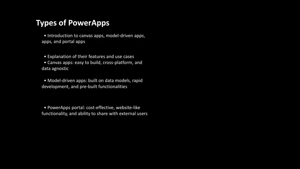 types of powerapps