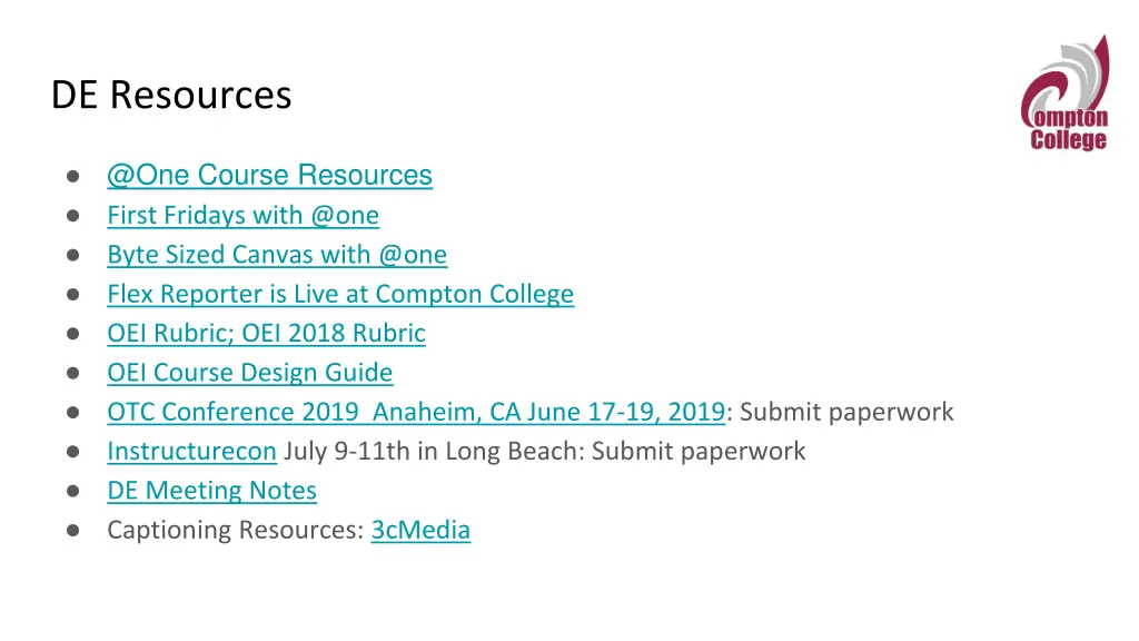 de resources