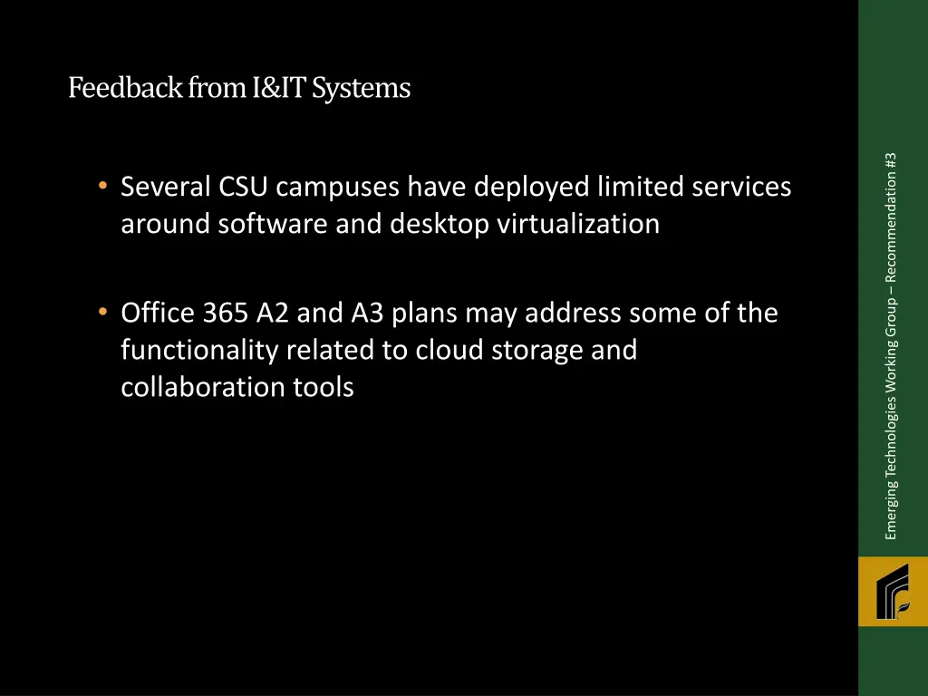 feedback from i it systems 2