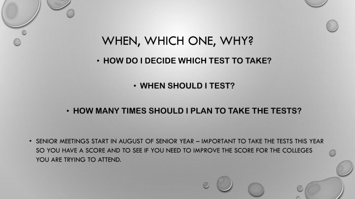 when which one why