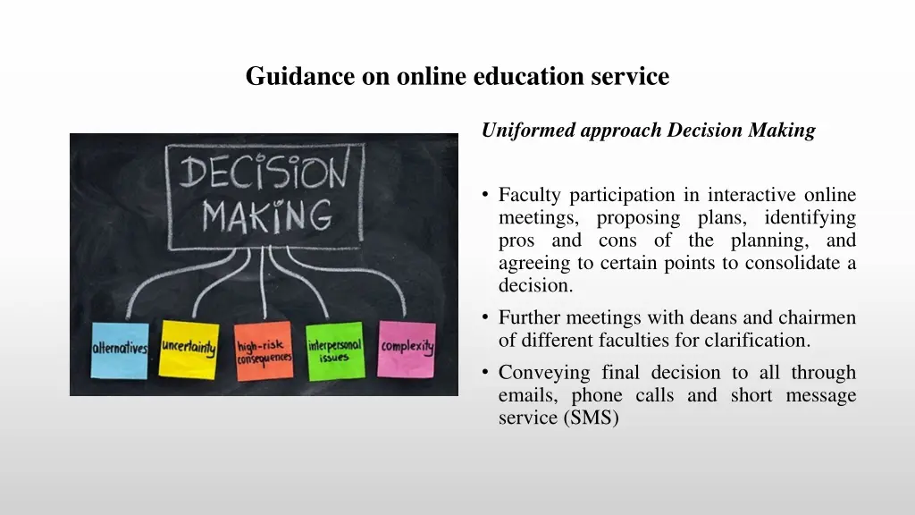 guidance on online education service 1