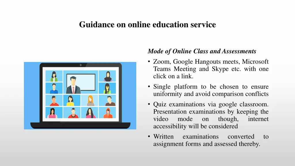 guidance on online education service 3