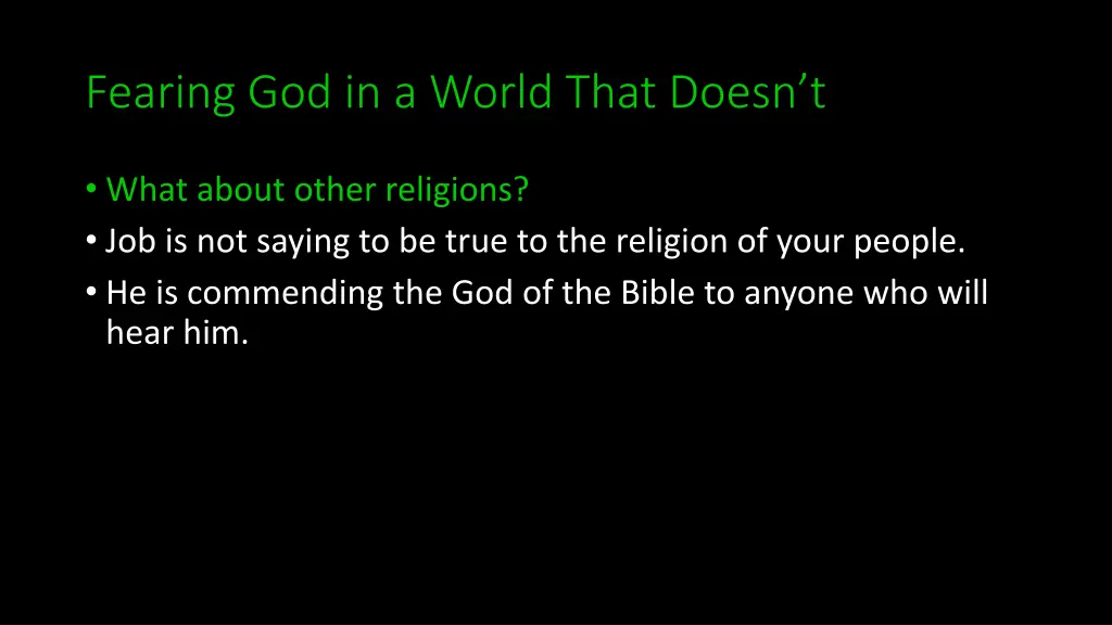fearing god in a world that doesn t 10