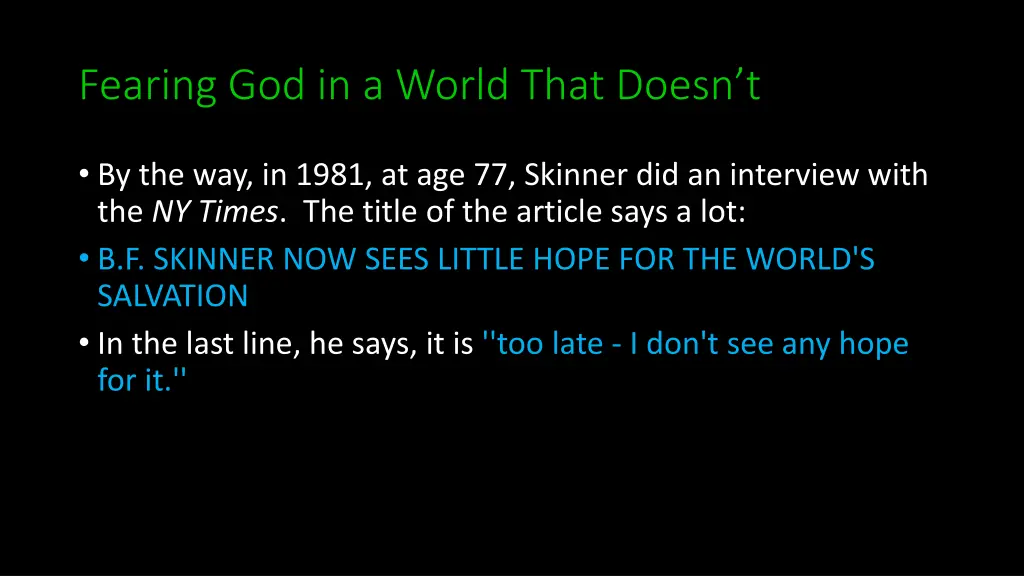 fearing god in a world that doesn t 7