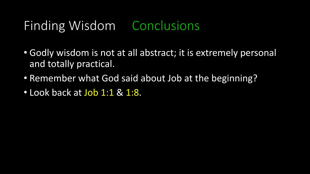 finding wisdom conclusions 2
