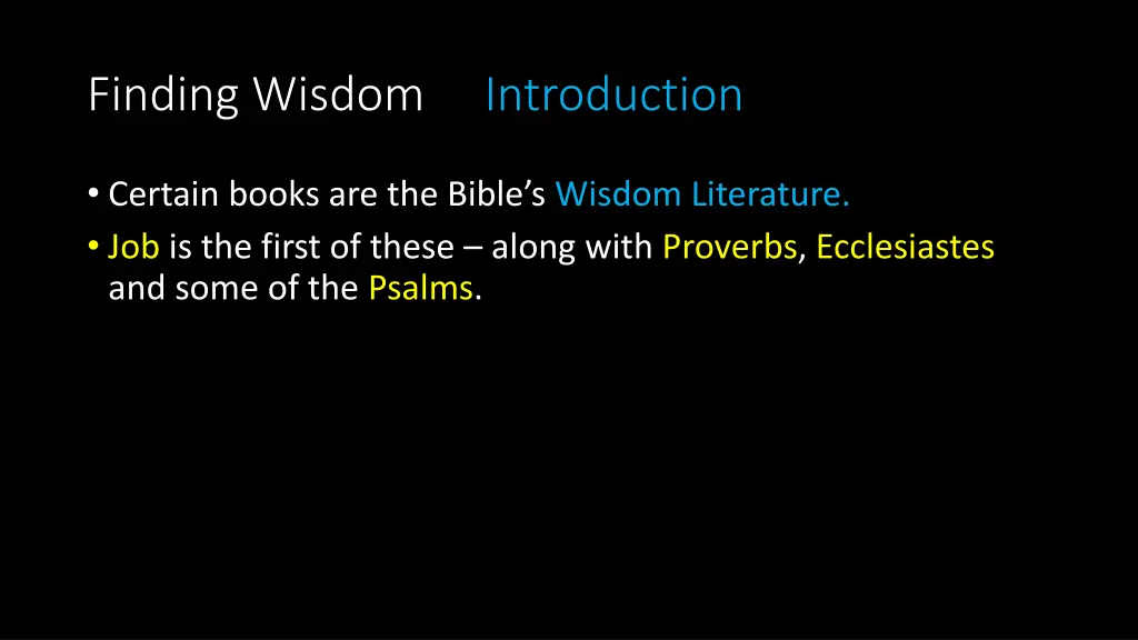 finding wisdom introduction 4