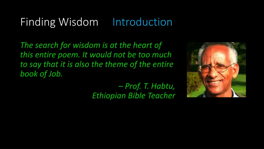 finding wisdom introduction 6