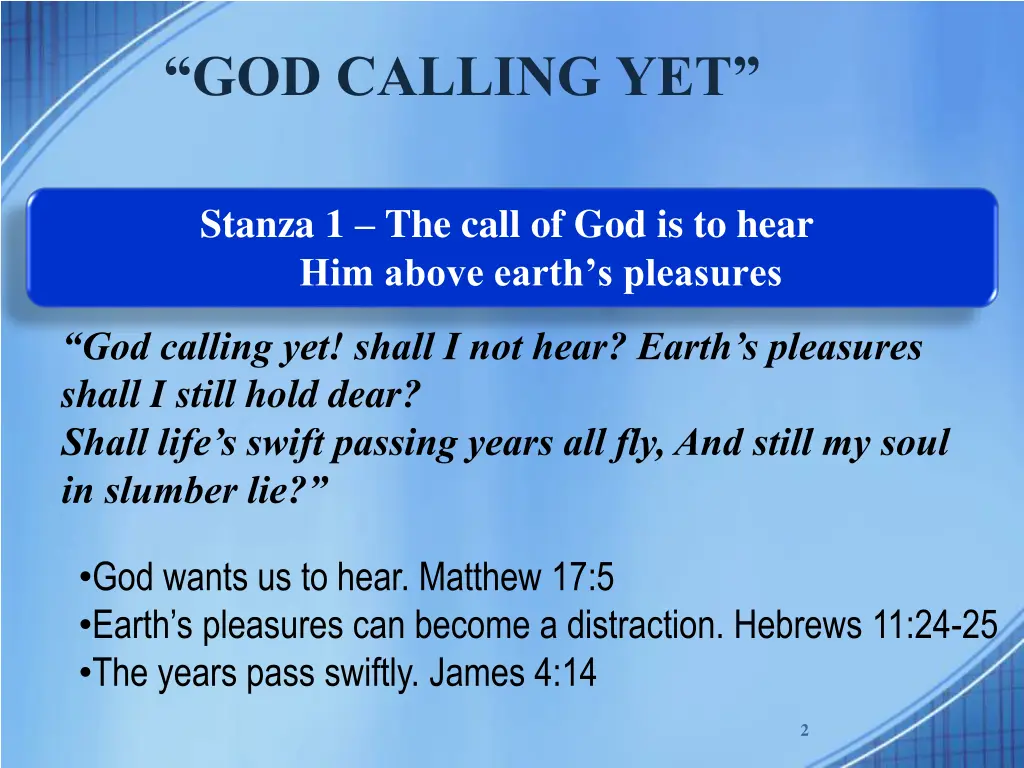 god calling yet