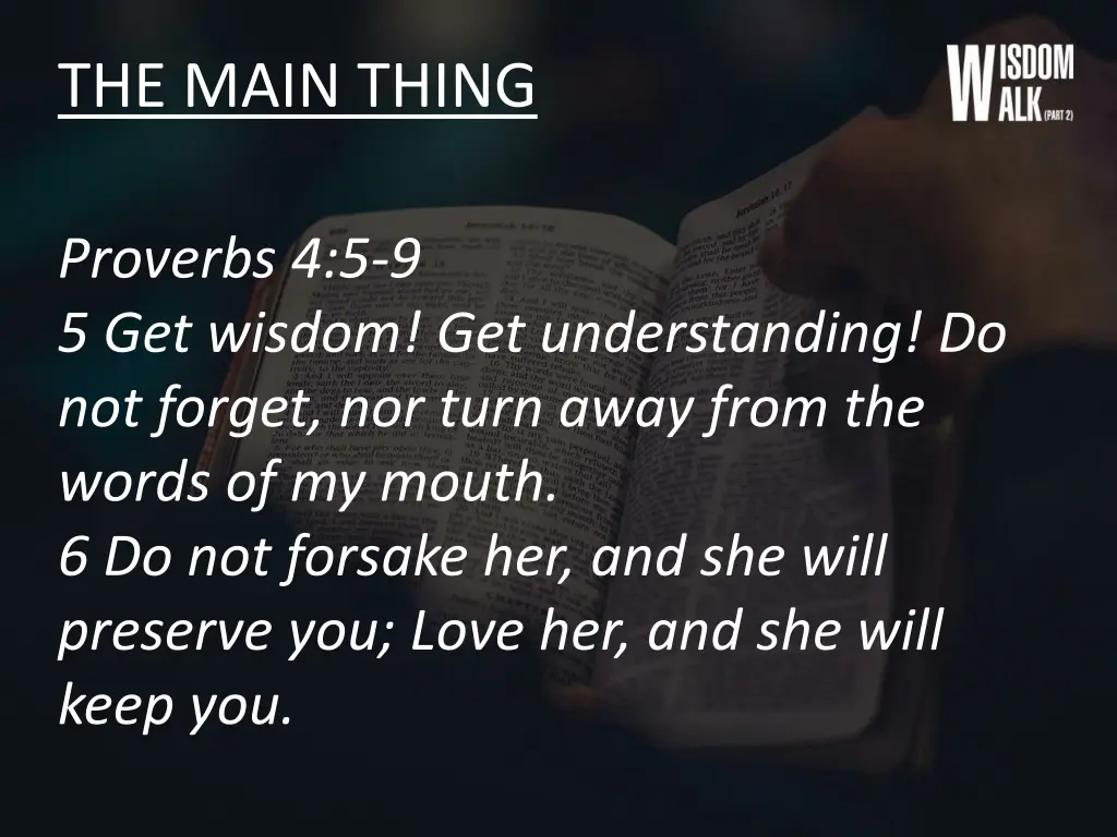 the main thing