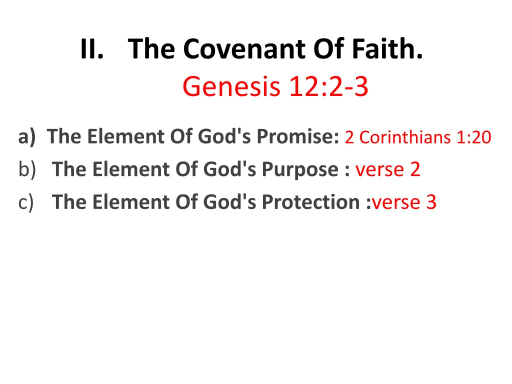 ii the covenant of faith genesis 12 2 3