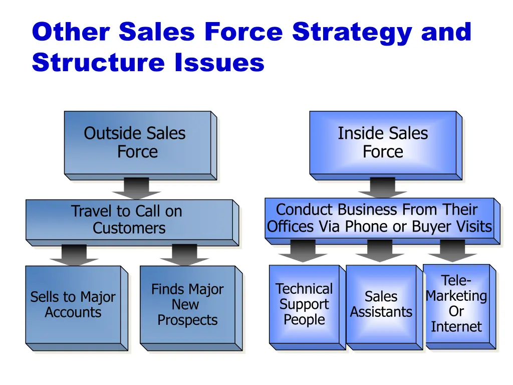 other sales force strategy and structure issues