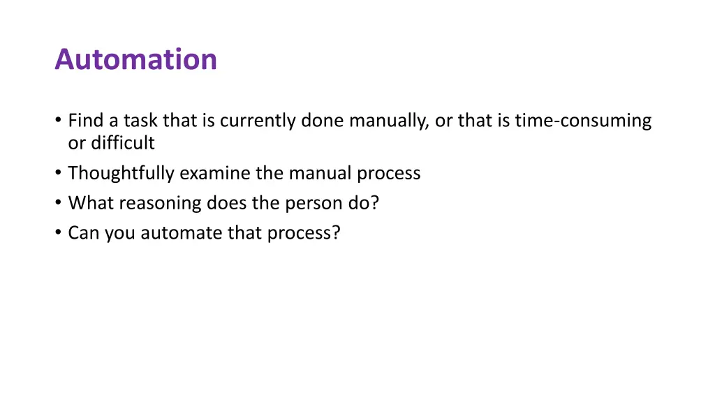 automation
